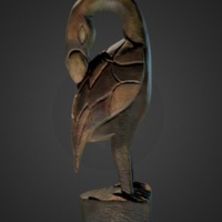 Wooden bird figure